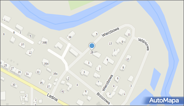 Darłowo, Wierzbowa, 15, mapa Darłowo