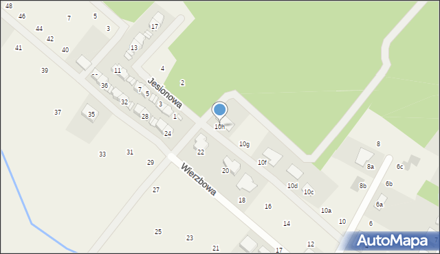 Daszewice, Wierzbowa, 10h, mapa Daszewice