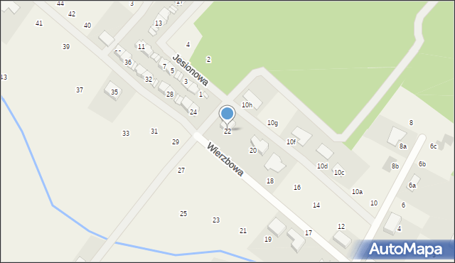 Daszewice, Wierzbowa, 22, mapa Daszewice