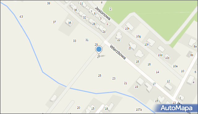 Daszewice, Wierzbowa, 27, mapa Daszewice