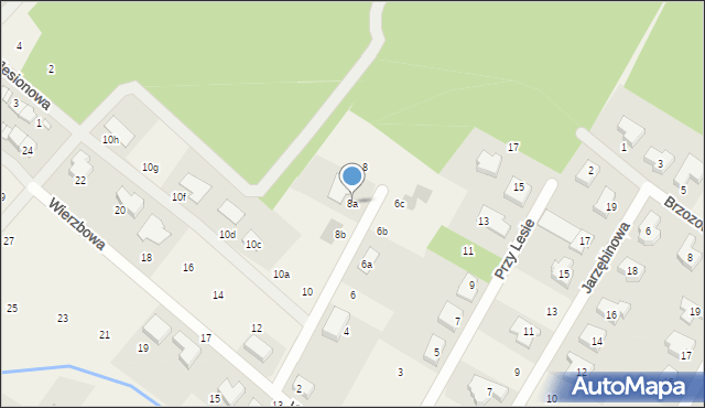 Daszewice, Wierzbowa, 8a, mapa Daszewice