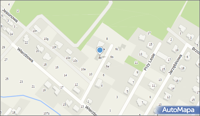 Daszewice, Wierzbowa, 8b, mapa Daszewice
