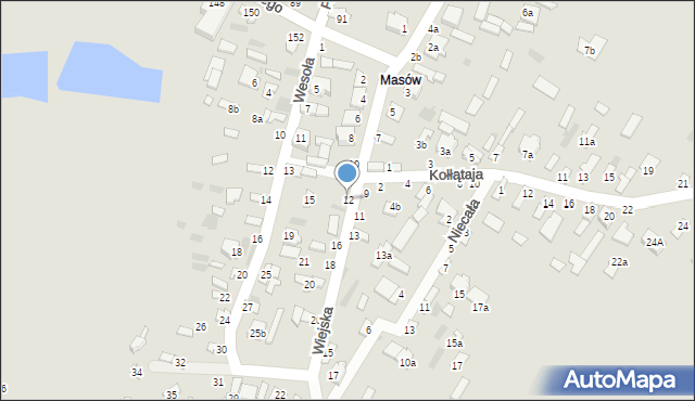 Dęblin, Wiejska, 12, mapa Dęblin