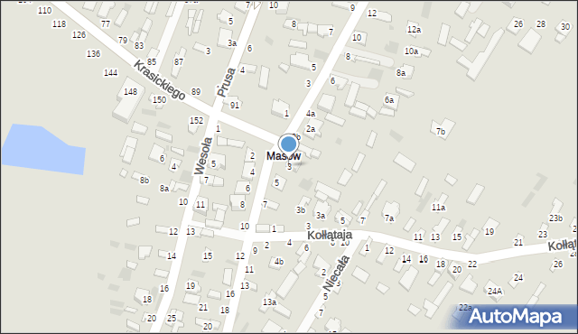 Dęblin, Wiejska, 3, mapa Dęblin