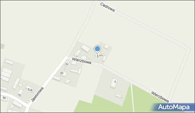 Dębno, Wierzbowa, 3, mapa Dębno