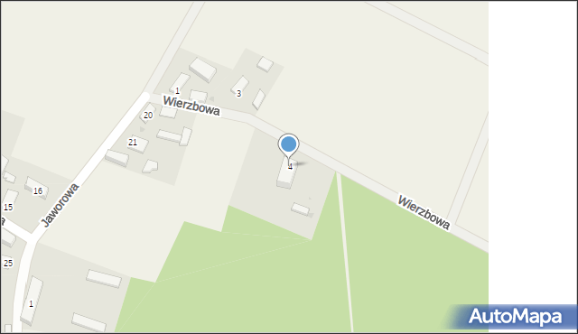 Dębno, Wierzbowa, 4, mapa Dębno