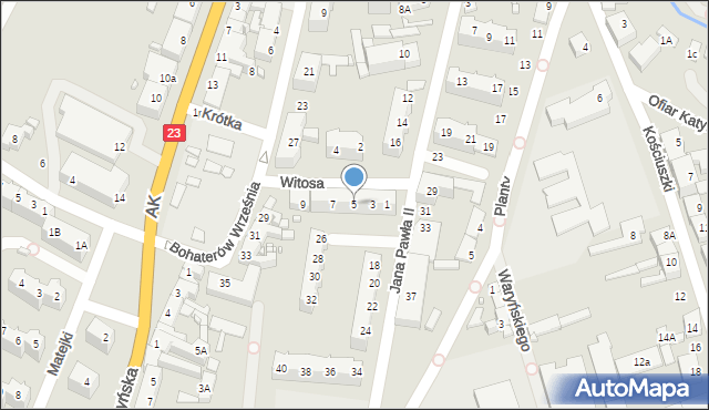 Dębno, Witosa Wincentego, 5, mapa Dębno