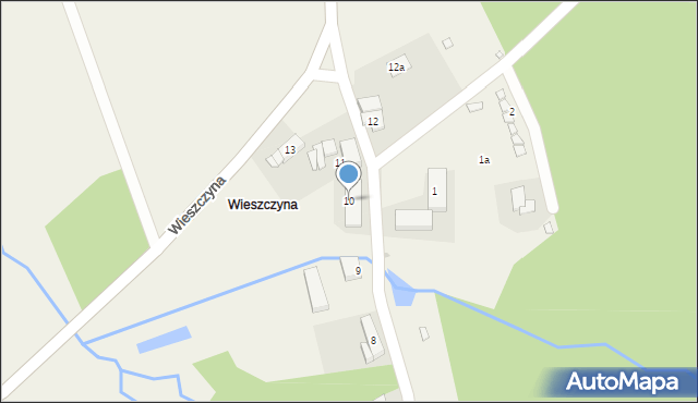 Dębowiec, Wieszczyna, 10, mapa Dębowiec