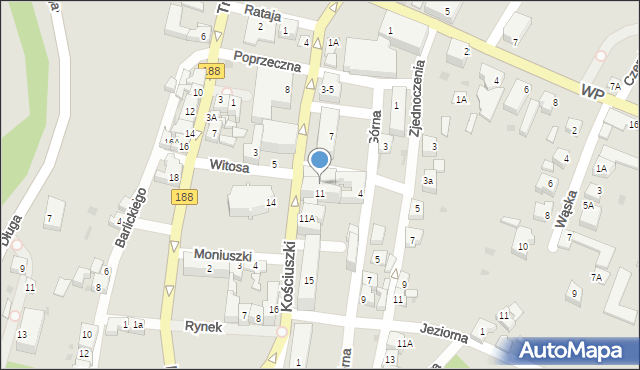 Debrzno, Witosa Wincentego, 2, mapa Debrzno