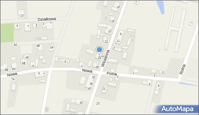 Długie Stare, Wiosenna, 24, mapa Długie Stare