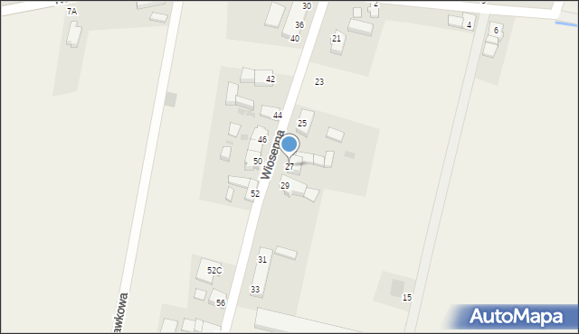 Długie Stare, Wiosenna, 27, mapa Długie Stare