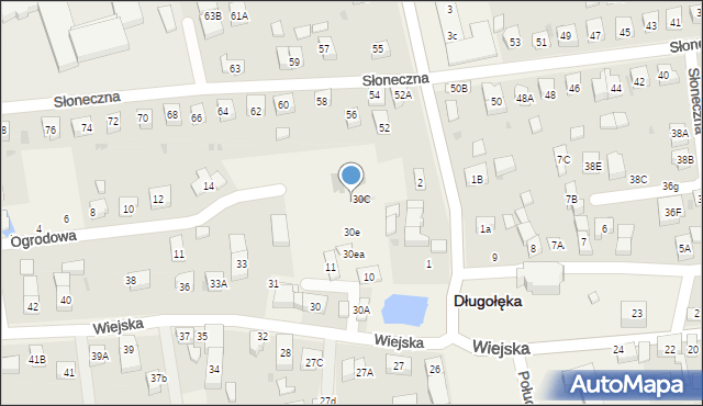 Długołęka, Wiejska, 30d, mapa Długołęka
