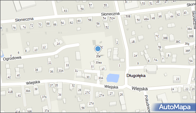 Długołęka, Wiejska, 30e, mapa Długołęka