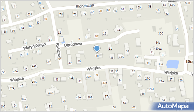 Długołęka, Wiejska, 38, mapa Długołęka
