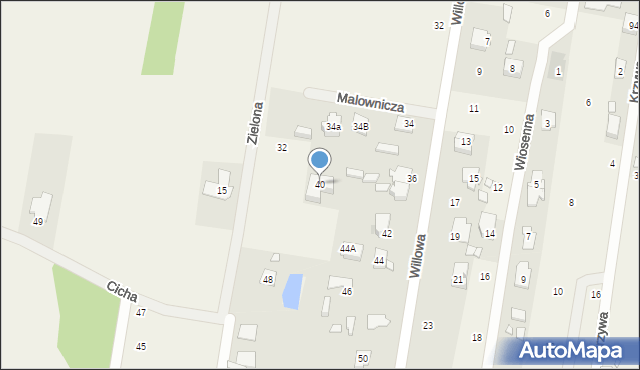 Dobczyn, Willowa, 40, mapa Dobczyn