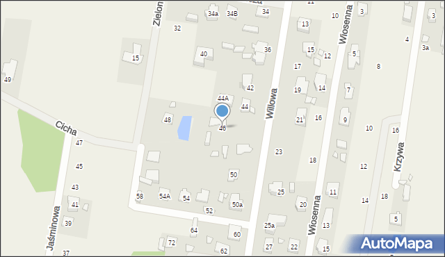Dobczyn, Willowa, 46, mapa Dobczyn