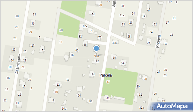 Dobczyn, Willowa, 90a, mapa Dobczyn