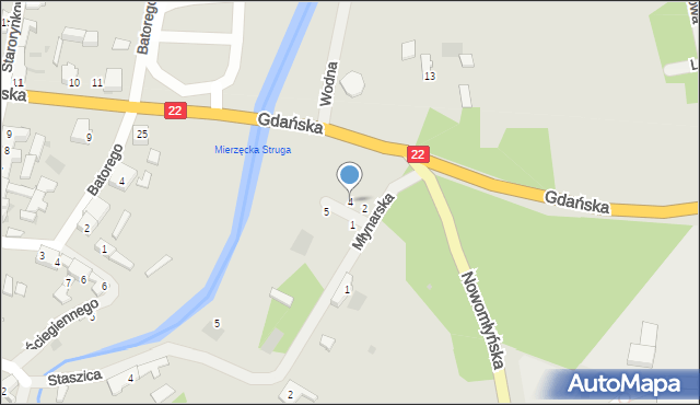 Dobiegniew, Wiatrakowa, 4, mapa Dobiegniew