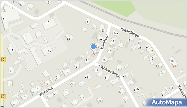 Dobiegniew, Wileńska, 10, mapa Dobiegniew