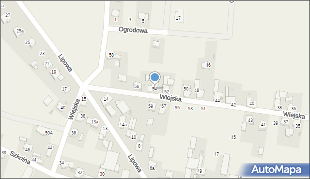 Dobra, Wiejska, 54, mapa Dobra