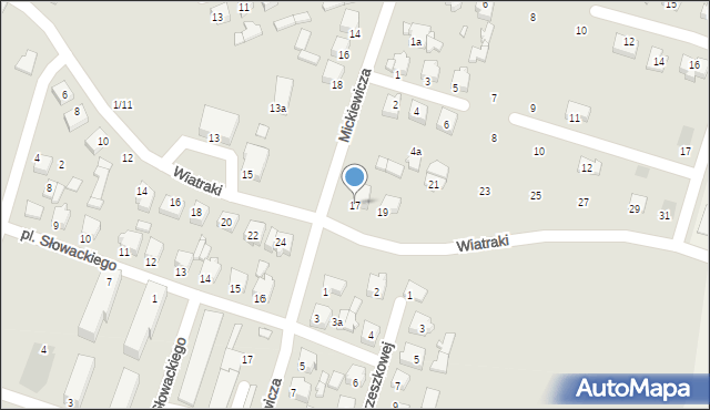 Dobra, Wiatraki, 17, mapa Dobra