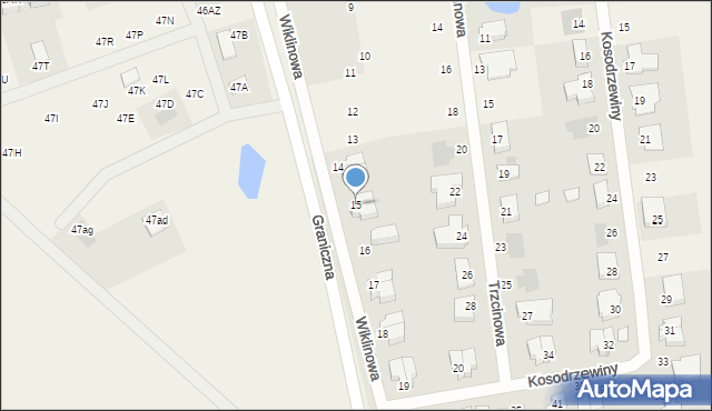 Dobra, Wiklinowa, 15, mapa Dobra