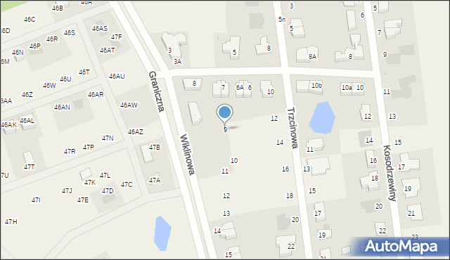 Dobra, Wiklinowa, 9, mapa Dobra