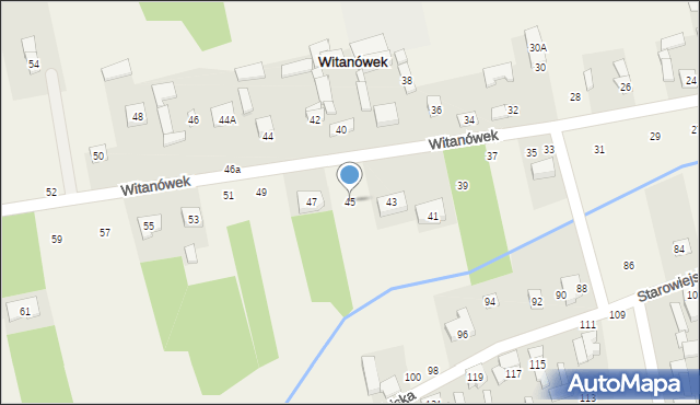 Dobra, Witanówek, 45, mapa Dobra