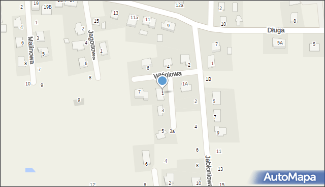 Dobrcz, Wiśniowa, 1, mapa Dobrcz