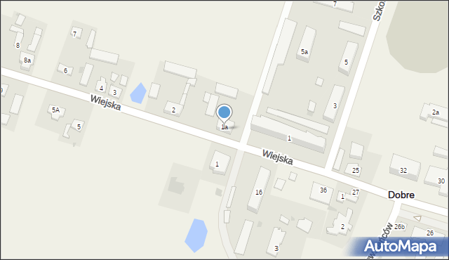 Dobre, Wiejska, 1b, mapa Dobre