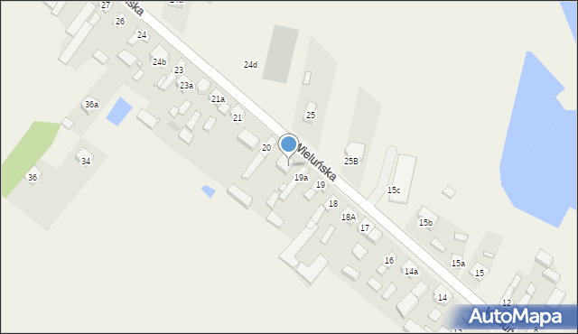 Dobryszyce, Wieluńska, 20a, mapa Dobryszyce