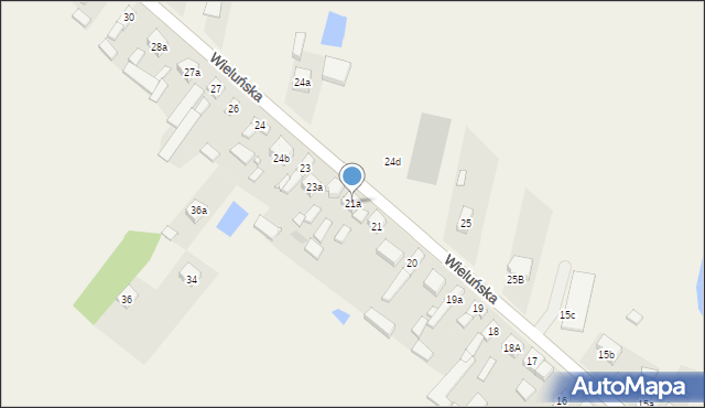 Dobryszyce, Wieluńska, 21a, mapa Dobryszyce