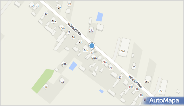 Dobryszyce, Wieluńska, 23, mapa Dobryszyce