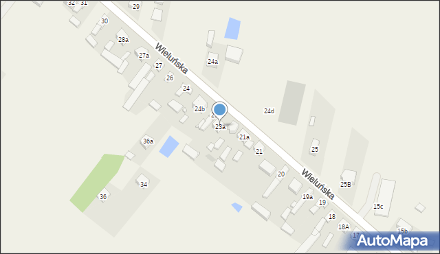 Dobryszyce, Wieluńska, 23a, mapa Dobryszyce