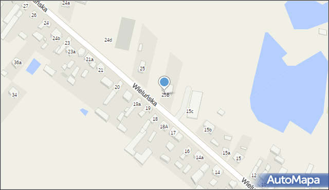 Dobryszyce, Wieluńska, 25B, mapa Dobryszyce