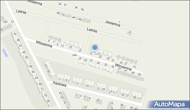 Dobrzykowice, Wiosenna, 23, mapa Dobrzykowice