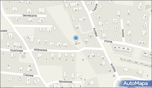 Dobrzykowice, Wiśniowa, 13, mapa Dobrzykowice