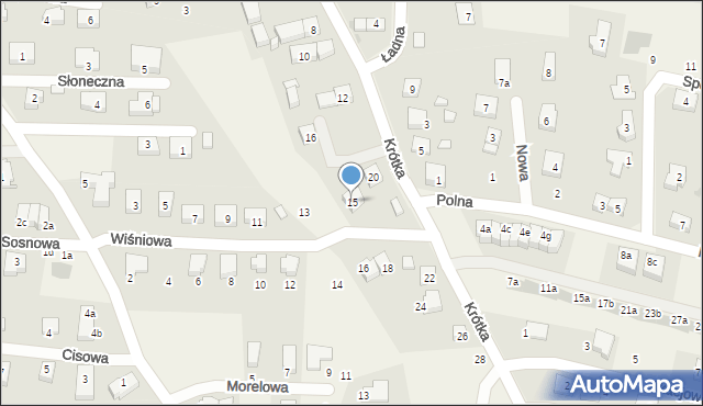 Dobrzykowice, Wiśniowa, 15, mapa Dobrzykowice