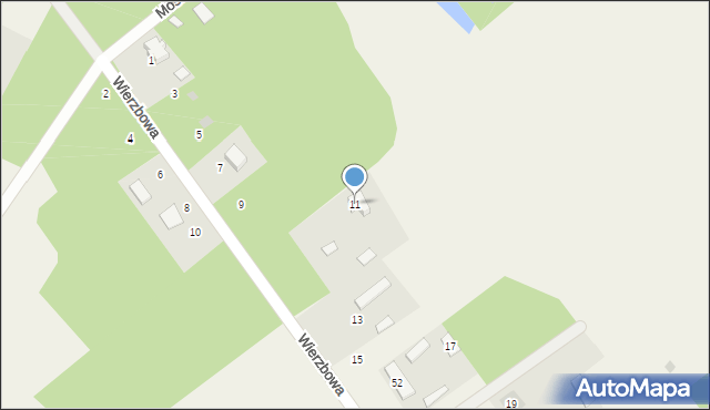 Dobrzyniec, Wierzbowa, 11, mapa Dobrzyniec