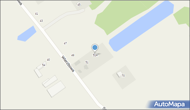 Dobrzyniec, Wierzbowa, 51A, mapa Dobrzyniec