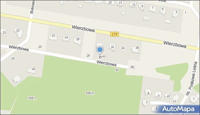 Dolaszewo, Wierzbowa, 30, mapa Dolaszewo