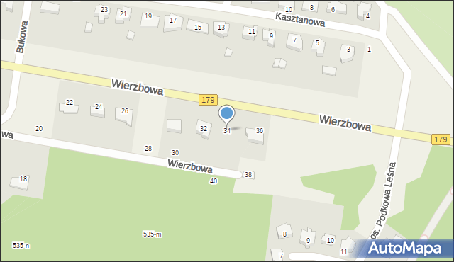 Dolaszewo, Wierzbowa, 34, mapa Dolaszewo