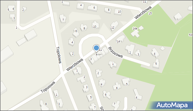 Dolaszewo, Wierzbowa, 7, mapa Dolaszewo