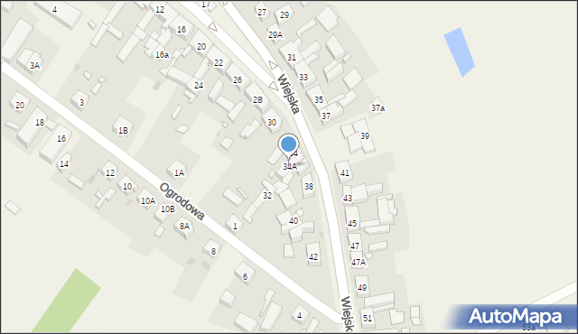 Dolice, Wiejska, 34A, mapa Dolice