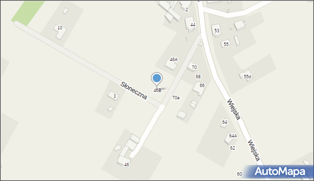 Dolice, Wiejska, 46B, mapa Dolice