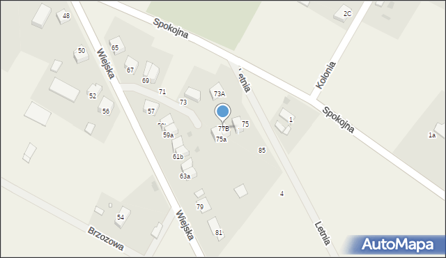 Dolice, Wiejska, 77B, mapa Dolice