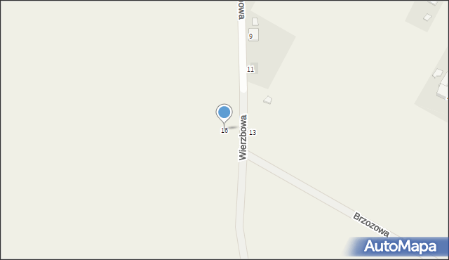 Dolice, Wierzbowa, 16, mapa Dolice