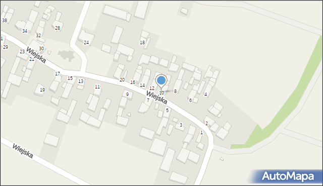 Dolna, Wiejska, 10, mapa Dolna