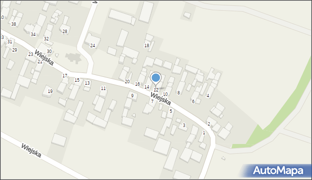 Dolna, Wiejska, 12, mapa Dolna