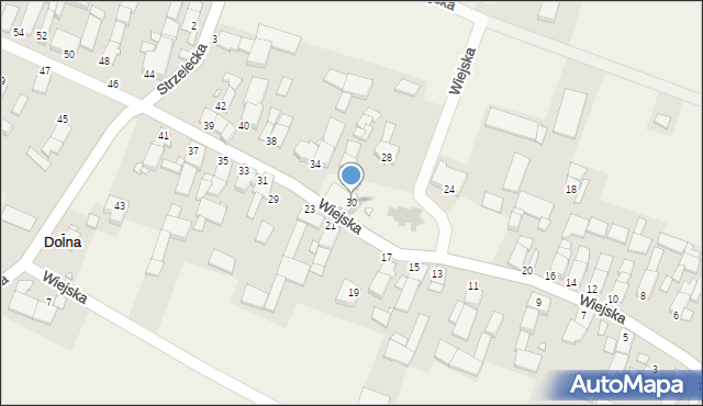 Dolna, Wiejska, 30, mapa Dolna